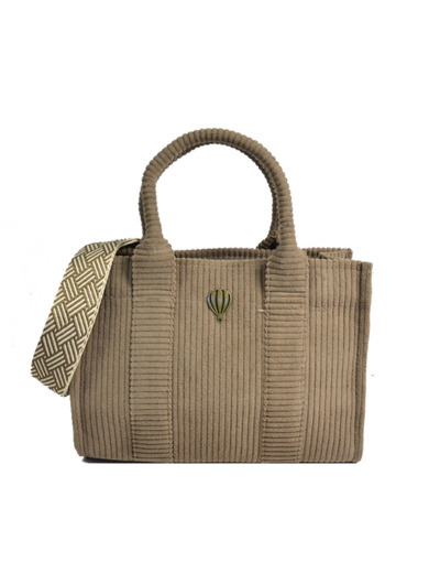 Voyage en Panier Duvida Mini Sac A Main Velours Taupe