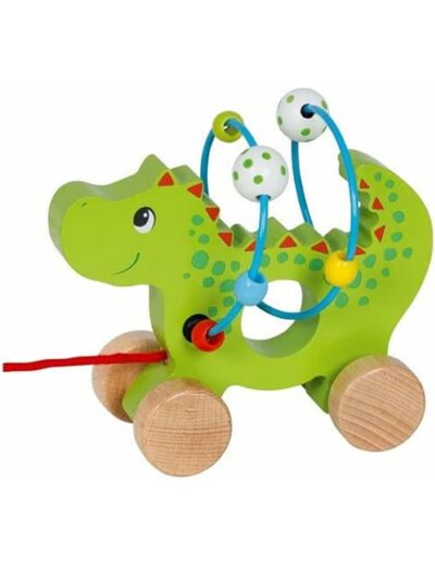 Goki- Tirage Dragon avec nœud de motricité Poupée bébé, 59975, Multicolore