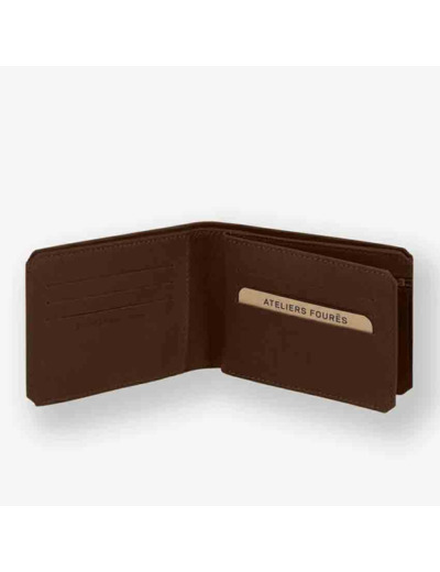 Ateliers Fourès Baroudeur Portefeuille en Cuir Ulysse F960 Cognac