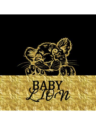 Panneau étanche Baby Lion Gold Lion - 45 x 45 cm
