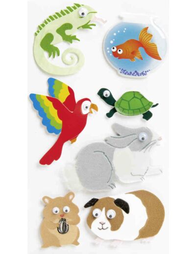 Sticker 3D "Animaux familiers"