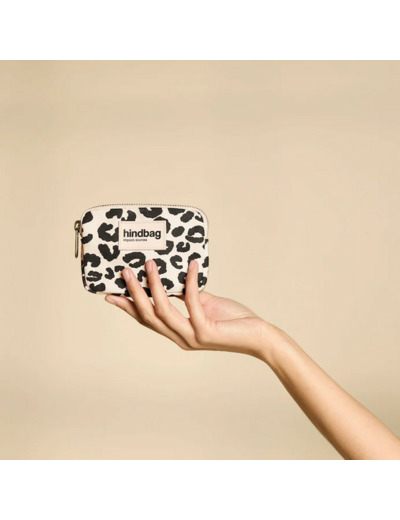 Hindbag Lili Petit Porte-Monnaie Léopard Ecru