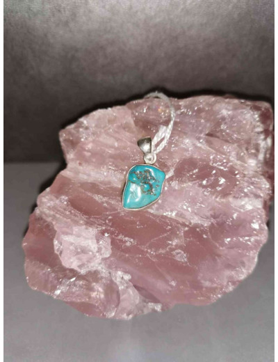 Pendentif en turquoise USA et monture argent 925/000