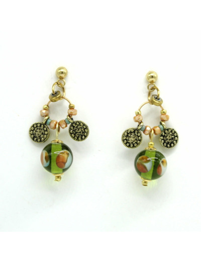 Boucles d'oreilles grappes perle Murano – Salvia