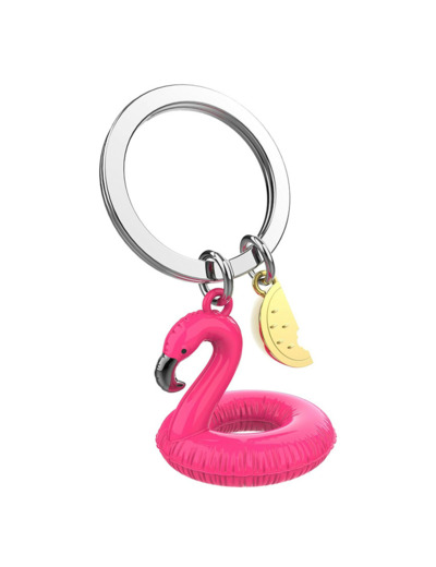Metalmorphose Porte-clés Bouée flamant rose