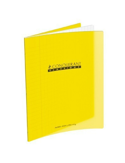 Cahier 17x22 - 96 pages - Séyès - Polypro jaune