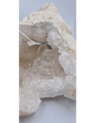 Pendentif bouddha cristal de roche olpa842
