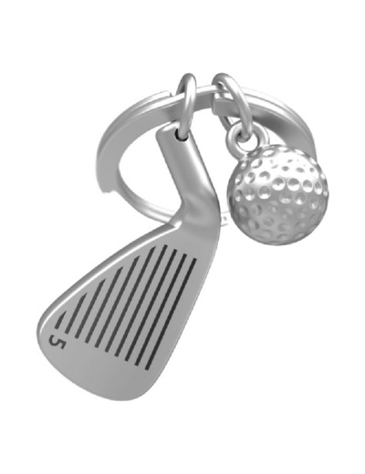 Metalmorphose Porte-clés Club et balle de golf