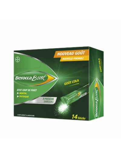 Boost 14 Sticks Berocca Goût Cola Bayer