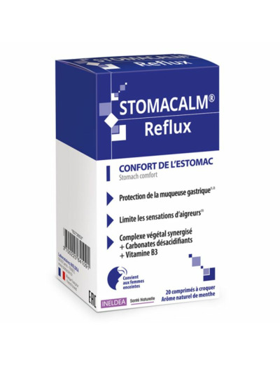 Stomacalm® Reflux 20 Comprimés Confort De L’Estomac Ineldea