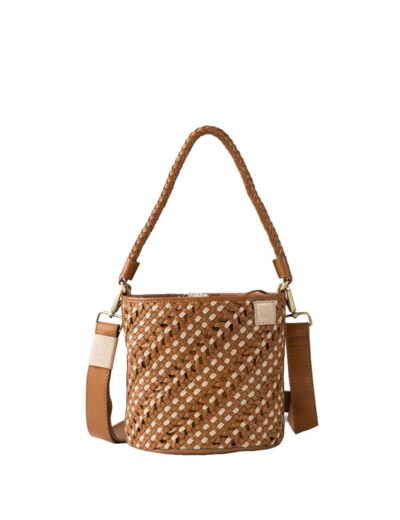 Biba Selma Sac Seau En Cuir Tressé SEM1L Crudo
