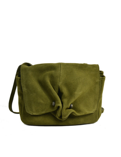 Biba Hazen Sac Besace En Daim Déperlant Kaki
