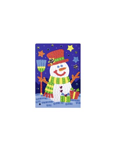 Kit de Mosaiques en caoutchouc "Bonhomme de neige"