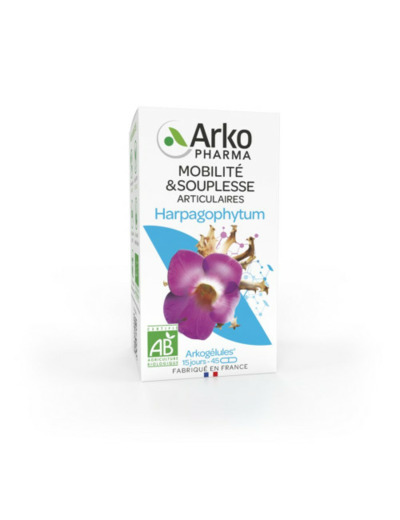 Harpagophytum Bio 45 gélules Arkogélules Mobiité et souplesse articulaires Arkopharma