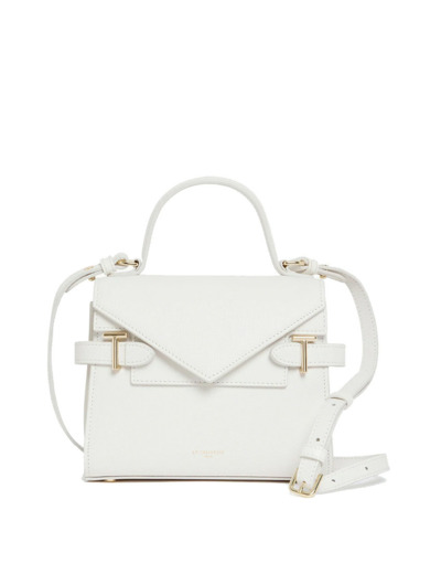 Le Tanneur Emilie Petit sac à main double rabat en Cuir grainé T Craie