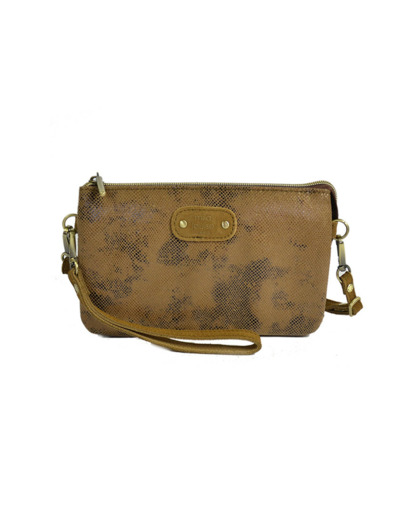 Mila Louise Mira IG Petit Sac Trotteur et Pochette Ocre