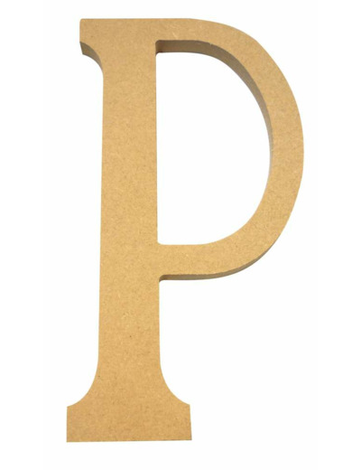 Lettre "P" Mdf - Hauteur : 220 mm