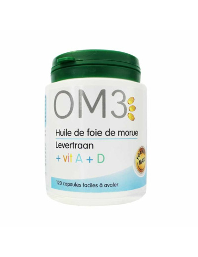 Huile De Foie De Morue 120 Capsules Vit A+d OM3