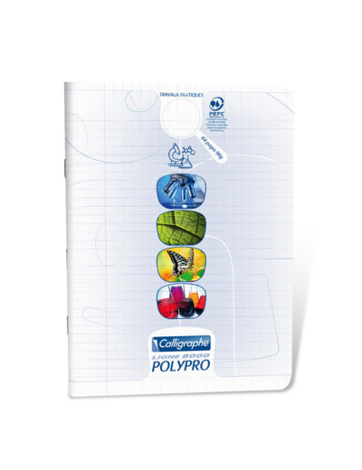 Cahier 17x22 - Travaux pratiques - 64 pages - Polypro incolore