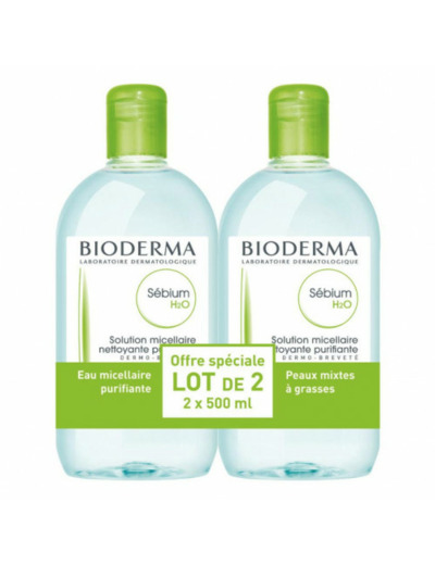 BIODERMA SEBIUM H2O LOT 2X500ML