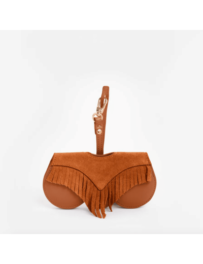Etui à lunettes - SunCover - Cognac Fringes