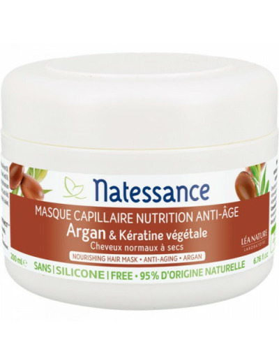 Masque Et Keratine Vegetale 200ml Argan Natessance