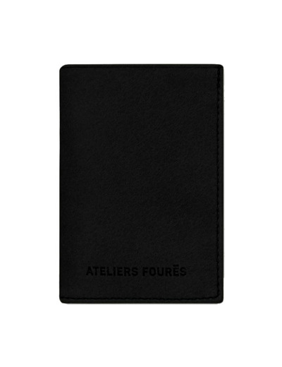 Ateliers Fourès Assemblée Nationale Portefeuille Medium Simple en Cuir Hélios N58 Noir