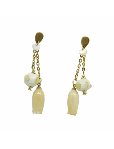 Boucles d'oreilles fleurs DUNE