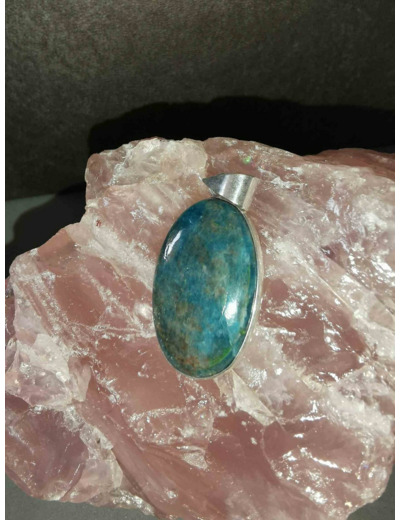 Pendentif Apatite bleue argent 925/000