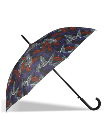 Isotoner Parapluie Canne Feuilles Tropicales