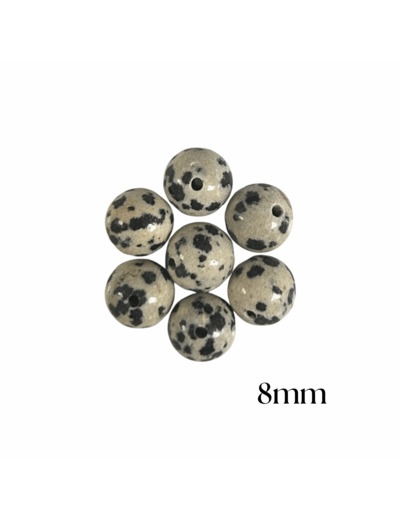 PERLES JASPE DALMATIEN