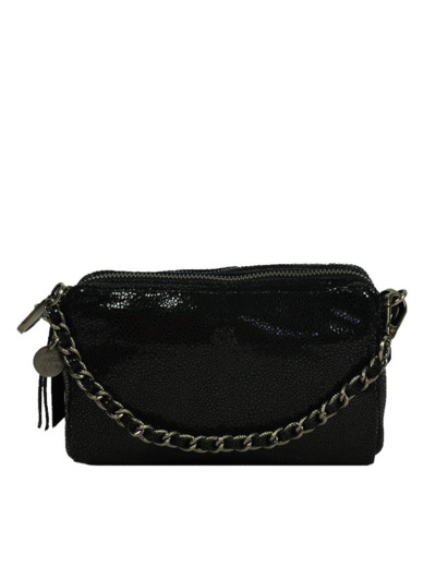 Mila Louise Mama XS BB Petit Sac Trotteur Cuir Résille Noir