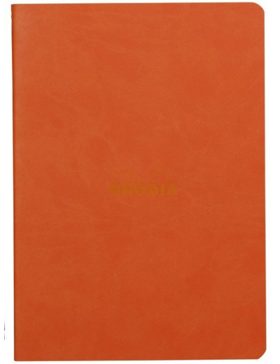 Carnet piqûre textile - A5 - 64 pages - Dot - Tangerine