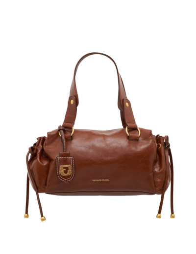 Gérard Darel Grace Sac Porté Main En Cuir Et Détails Métalliques Caramel
