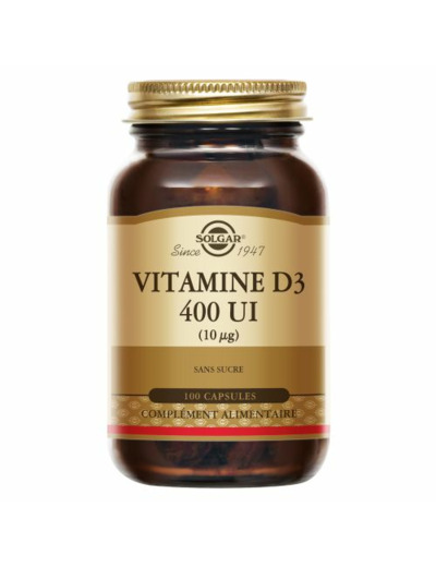SOLGAR VIT D3 400 UI SOFTGELS 100