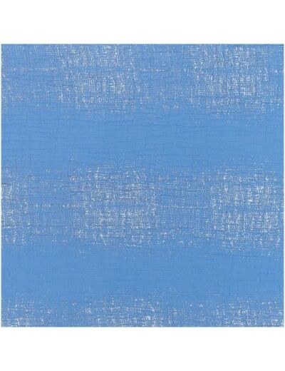 Tissu coton mousseline froissée bleue - Rico Design