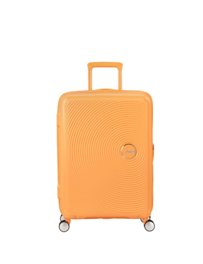 American Tourister Sound Box Spinner 67 cm Valise Trolley 4 Roues Papaya Pop