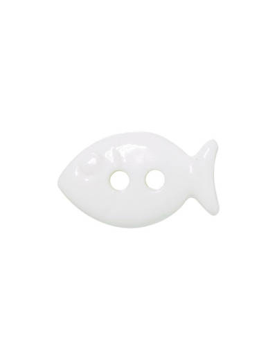 Bouton poisson blanc