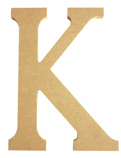 Lettre "K" Mdf - Hauteur : 220 mm