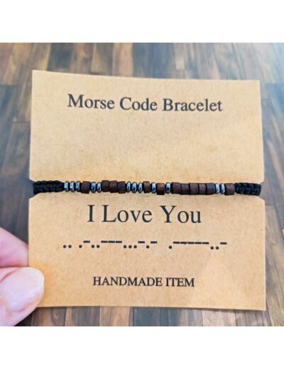 Bracelet code morse "I love you"