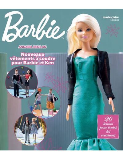 Livre Barbie, Nouveaux vêtements à coudre pour Barbie et Ken