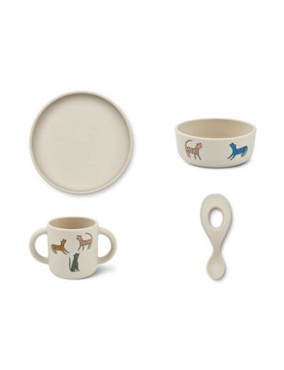 Set repas Vivi Leopard multi