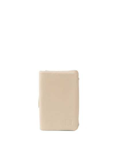 Biba Soft Mousse Grand Portefeuille Vertical En Cuir Naturel SFM4L Crudo