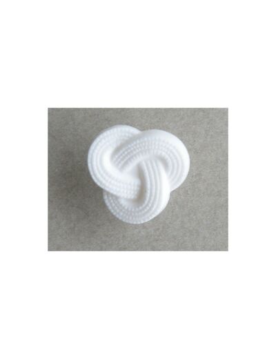 Bouton nœud blanc 15 mm
