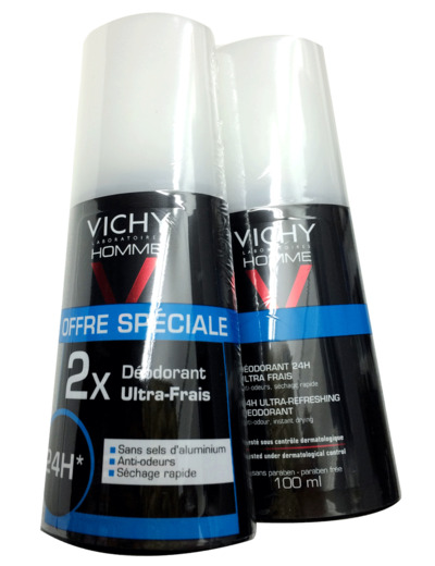 Vaporisateur Ultra-frais 2x100ml Déodorant Vichy