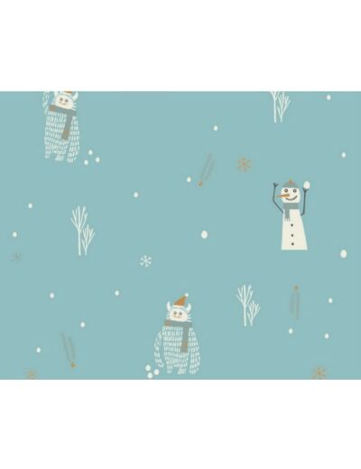 Tissu imperméable Yeti & Snowman - Katia Fabrics