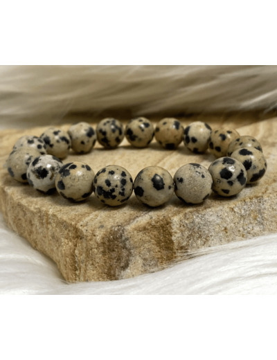 BRACELET JASPE DALMATIEN