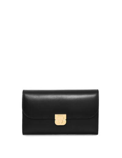 Gérard Darel PM Wallet Portefeuille En Cuir Noir