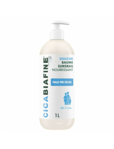 Baume Douche Surgras Hydratant Flacon-Pompe 1L Cicabiafine Biafine