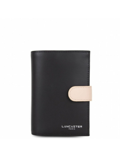 Lancaster Smooth Porte cartes 137-15 Noir Nude Clair et Nude Foncé